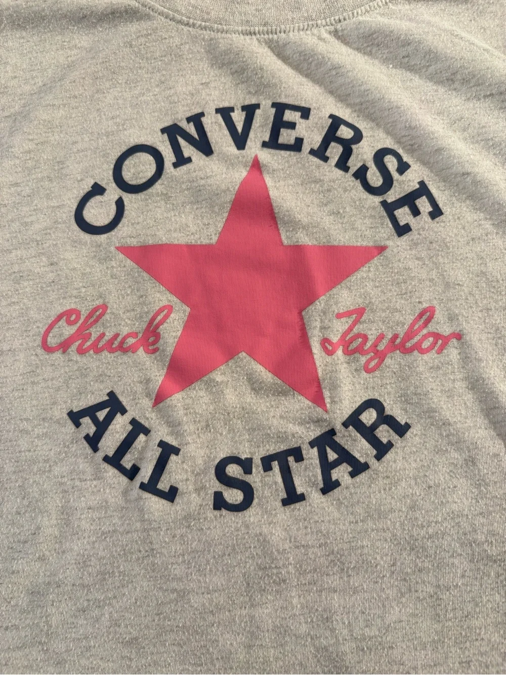 Converse All Star Youth XL 12-15 Gray Graphic T-Shirt